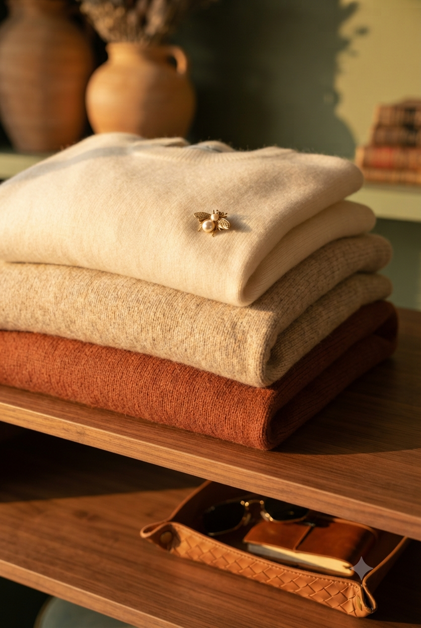 Folded knitwear stack