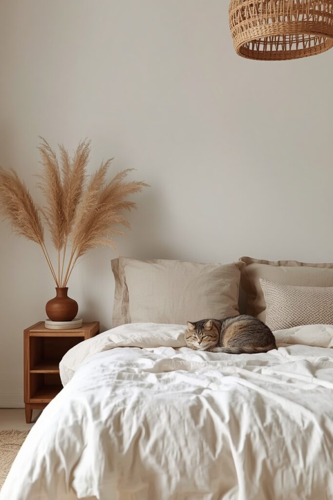 calm home matters cat cozy bedroom
