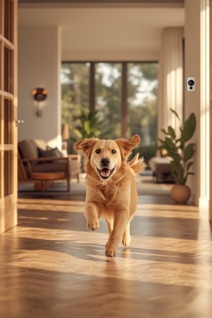 playful happy dog