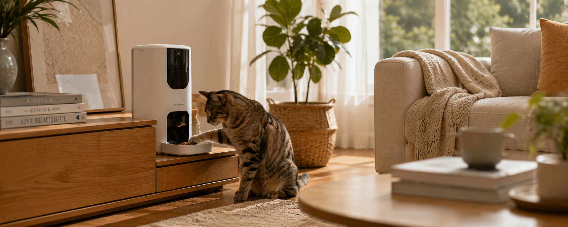 smart tech for pets automatic feeder cat hero